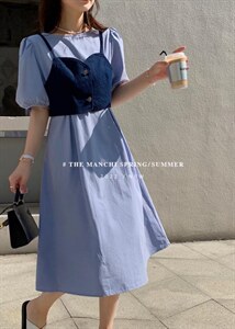 夏季新款韩版连衣裙，女装连衣裙，A 米 格