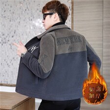 秋冬新款高品质毛呢大衣短款刺绣拼接休闲夹克外套男A06P140控228，男装毛呢大衣，电商B226