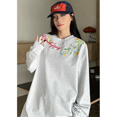 5479-P43原版做工刺绣款螺口圆领休闲长袖T恤，女装T恤，星座617A-2