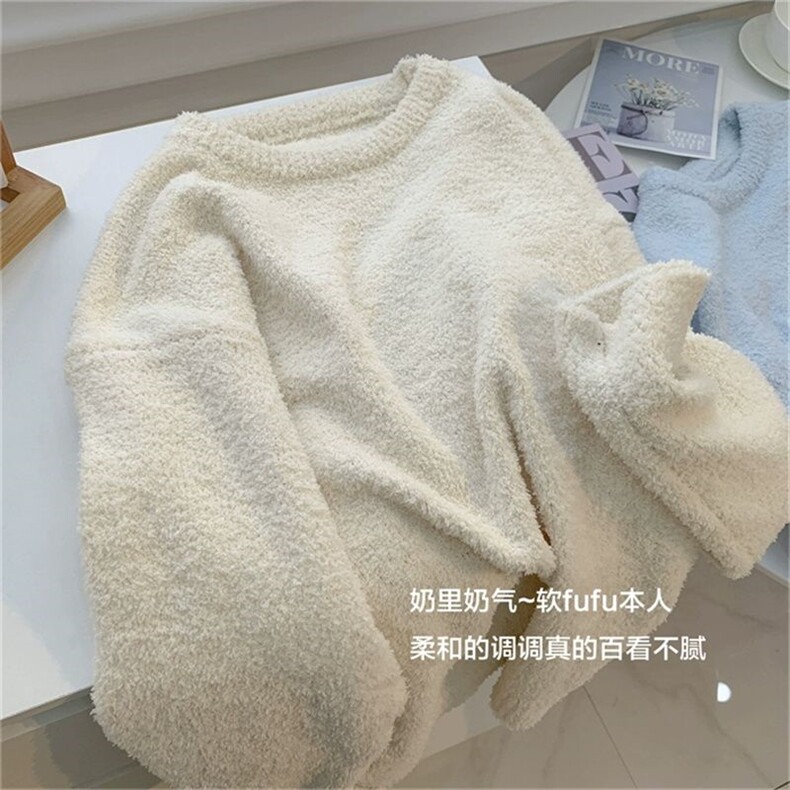 1506A/GU20/P60中长款天蓝色宽松大码针织衫,男装针织衫/毛衣,星座1506A