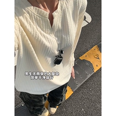 XZ809A/VL01/特P14深度库存量大可谈美式V领肌理感百搭长T卫衣，男装卫衣，星座809A(原222-1)