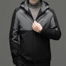 男士冬季加厚保暖羽绒服冬季新款白鸭绒外套中年商务休闲可脱卸帽，男装羽绒服，电商B212（原钱塘6029）