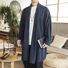 2021春秋季中国风开衫传统堆堆领亚麻长袖开衫披风男外套D263P90，男装针织衫/毛衣，星座312B-2