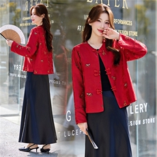 主推现货春装新款新中式简约时尚通列减龄休闲组合套装两件套，女装套装/套裙，韩美纤衣