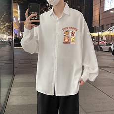 春秋季气质男ins长袖百搭衬衫标准新款日系青春流行简约CS1104，男装衬衫，星座1116A-1（原606A）
