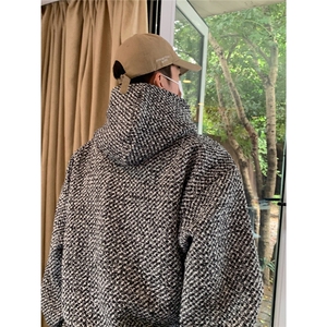 小香风连帽卫衣男秋冬潮重磅宽松套头长袖上衣WLA288-P45 加绒56图片