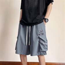 夏季工装短裤男高街直筒五分裤子ins痞帅宽松休闲中裤 K3207-P30图片