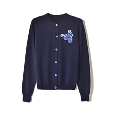 2025年秋季通勤蓝莓提花开衫时尚百搭休闲，女装羊毛衫，百纯羊绒