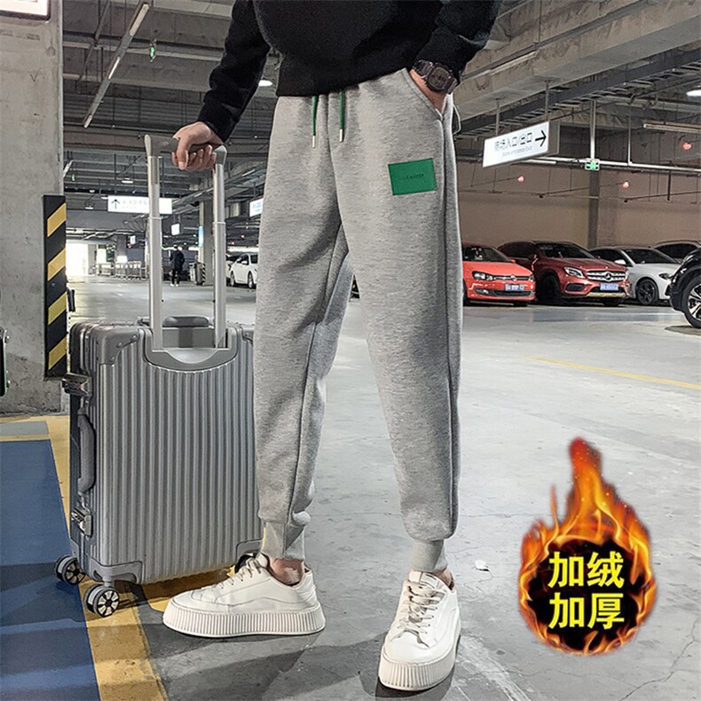 社会精神小伙春秋加绒卫裤运动束脚男裤DS-B249-KK93-P58-加绒P68,男装休闲裤,星座215（原电商B249）