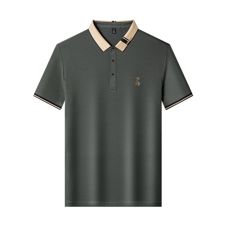 男士2023年夏季新款翻领T恤男短袖商务休闲体恤男Polo衫,男装T恤,电商B360