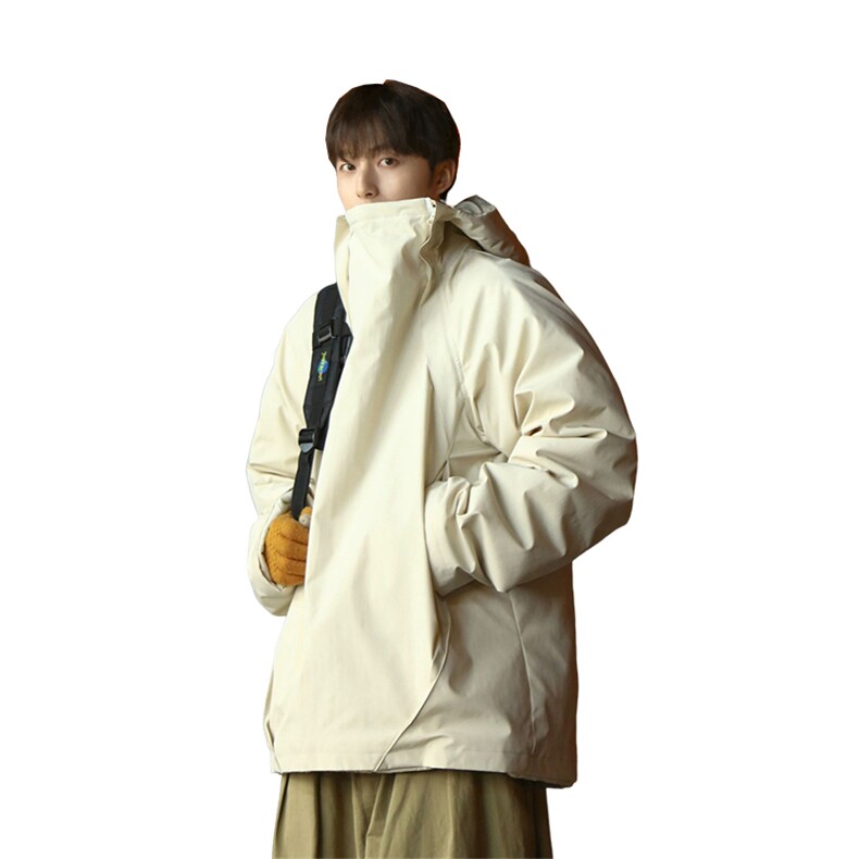 防风防水！棉衣男冬季防水冲锋衣男连帽棉服棉袄外套CP22JM-P100,男装夹克,电商B371