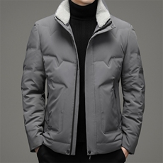 新款2023冬季加厚保暖外套中年男士商务休闲羽绒服立领男装上衣，男装羽绒服，电商B212（原钱塘6029）
