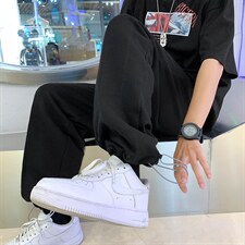品质高街设计潮牌休闲裤男垂坠感宽松阔腿男裤DK7861-P60-控78，男装休闲裤，星座717
