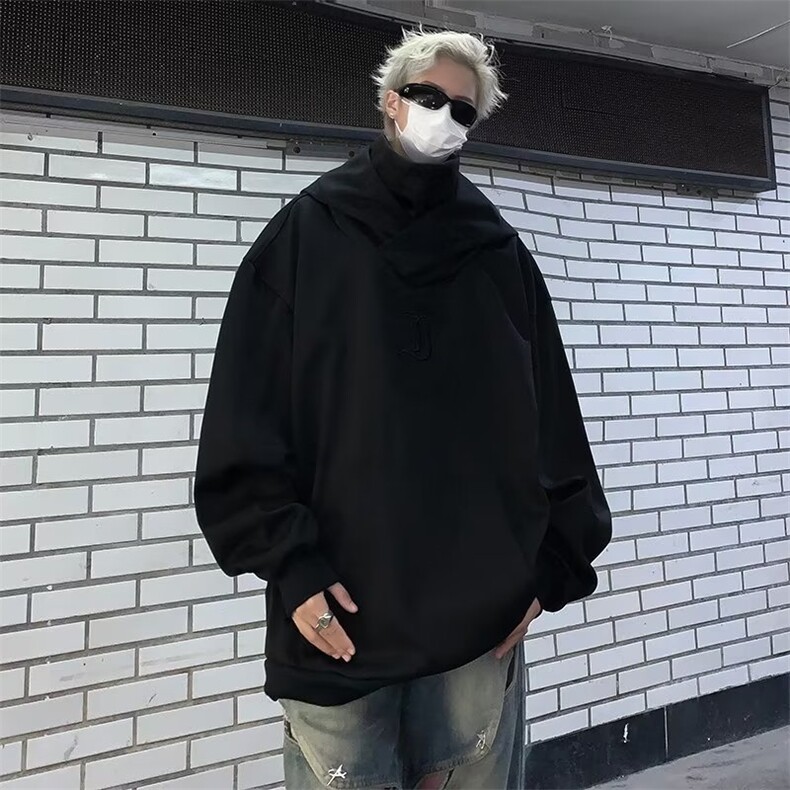 堆堆领卫衣男潮ins港风潮流加绒款W8699P58,男装卫衣,星座1116-2