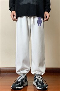 华夫格运动裤男大码抽绳休闲裤卫裤 HK78242-P35 加绒款P45图片