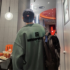 特P25控48秋冬新款男士圆领卫衣宽松休闲日常百搭上衣WQ2457，男装卫衣，电商B370