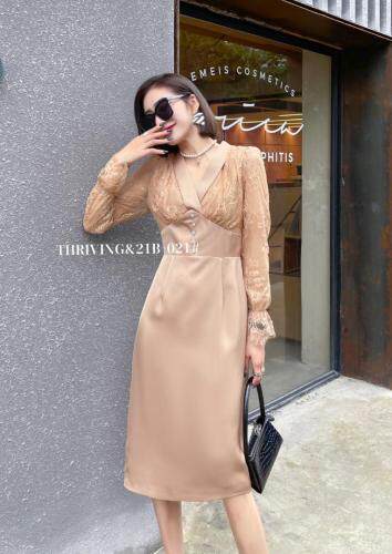 蕾丝袖连衣裙，女装连衣裙，斯瑞威