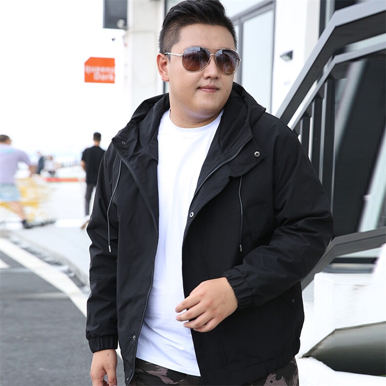 M-9XL男大码刺绣连帽夹克 5032-1_1886(M-4XLP65 5XL-9XLP75)图片