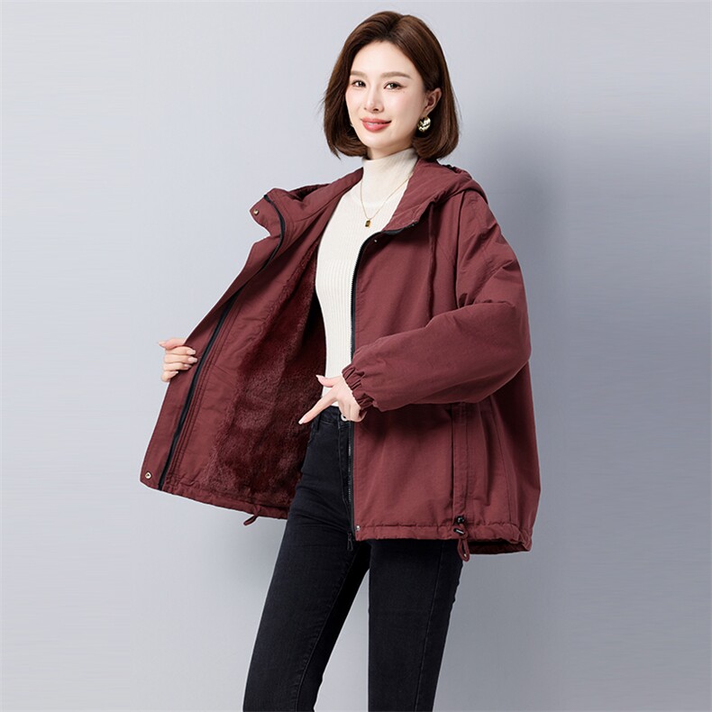 2024冬新款加绒加厚款派克服914款,女装派克服,秋牧寒烟