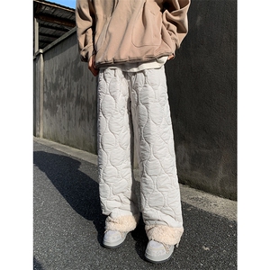 8XL-M 加厚羊羔绒葫芦纹东北抗寒羽绒裤防寒裤子男K9110P58控78图片