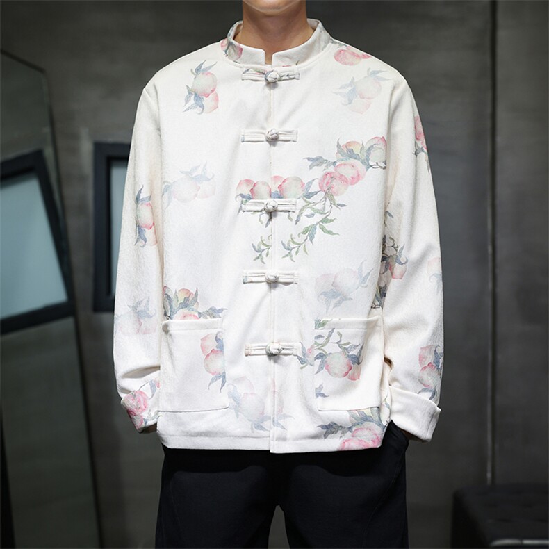 2025秋装新款风夹克外套新中式蟠桃唐装复古汉服2511-P128,男装夹克,电商A057B