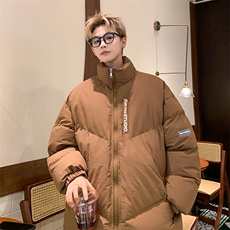 2025冬棉服宽松立领棉衣加厚棉袄面包服外套MY8696/特P85咖啡，男装棉衣，电商A094
