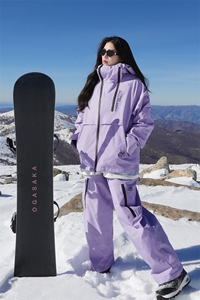 户外防水滑雪服套装男女同款休闲俩件套中性外套TZ029-P245控358图片