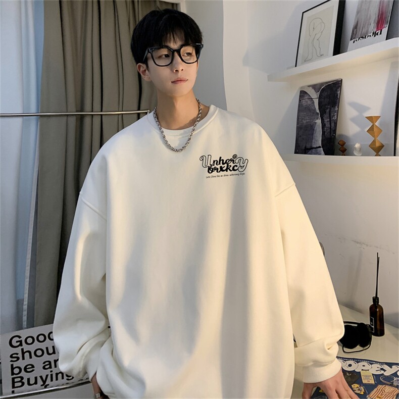 23秋季新款320G华棉圆领卫衣面布棉WH3241-P35控58,男装卫衣,电商B370