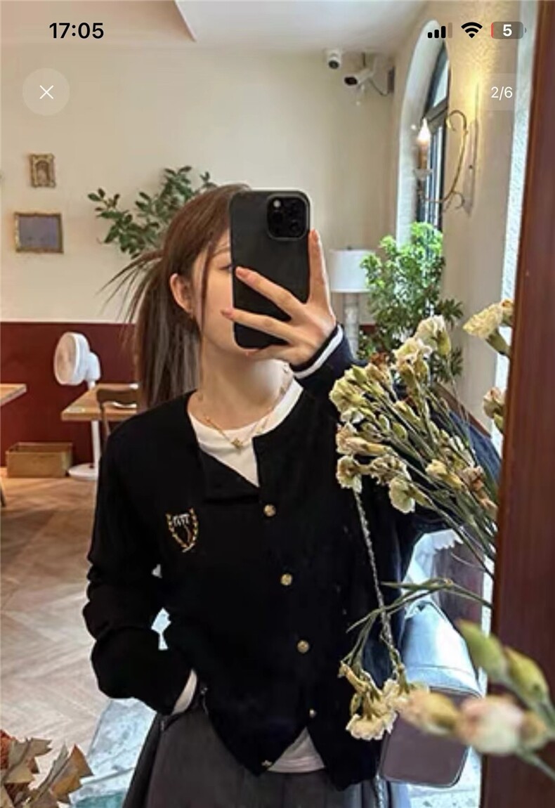 新款学院风小香风毛衣开衫外套女短款宽松韩版百搭针织衫,针织衫/毛衣,美莎羊绒
