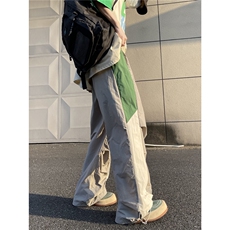 XZ612-K785-P55控79夏季伞兵裤运动街舞休闲裤撞色拼接速干裤，男装休闲裤，星座612