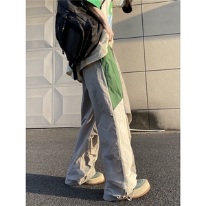 XZ612-K785-P55 控79 夏季伞兵裤运动街舞休闲裤撞色拼接速干裤图片