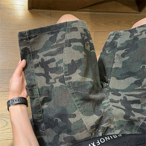 网图慎用 迷彩工装短裤夏季薄款潮牌中裤宽松五分裤310A-M70-P30图片