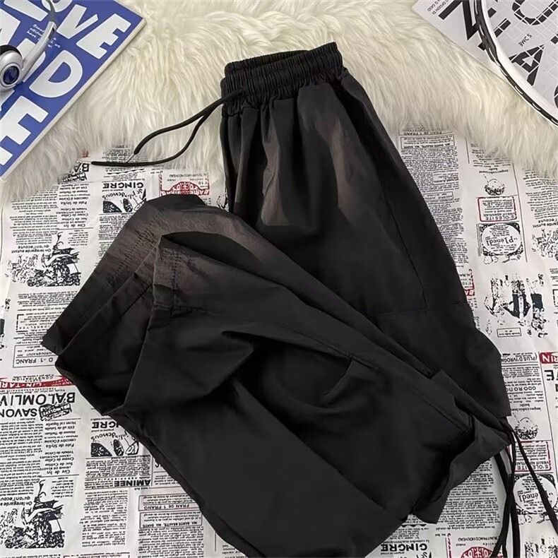 冲锋防晒休闲裤子男女新款冰丝裤子阔腿速干裤束脚运动卫裤-B952图片