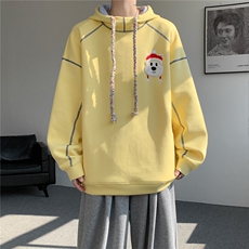 6XL-M重磅刺绣连帽卫衣男高街套头打底上衣WY47-P88，男装T恤，电商D206-1