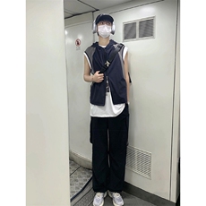 B221美式街头hiphop宽松户外工装休闲裤子LK23116-P60控78，男装休闲裤，电商B221