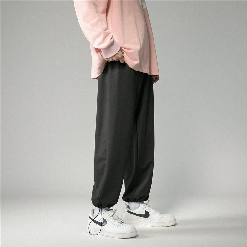 k738-p25现货港风中性大码卫裤束脚,男装休闲裤,星座116