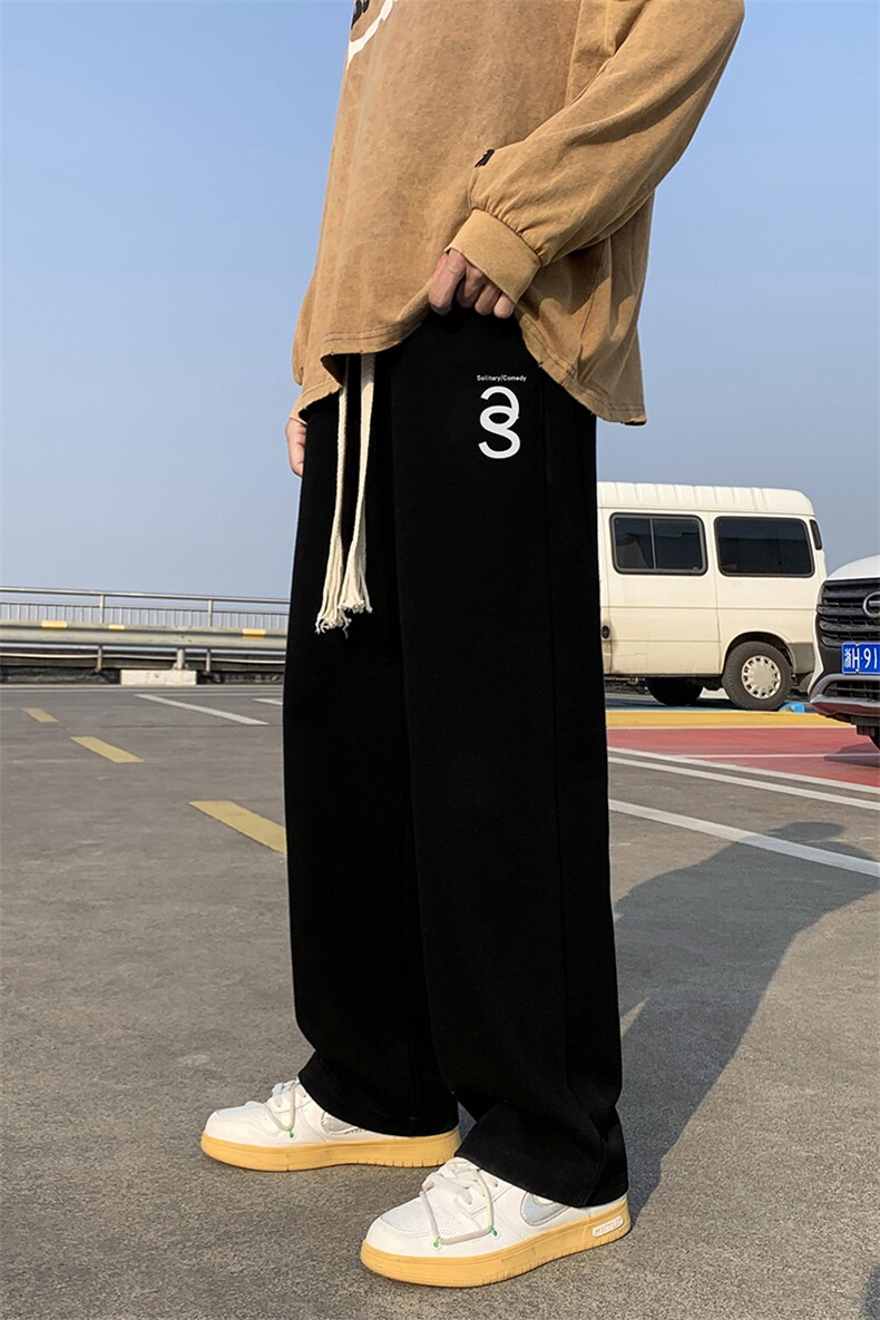 春季情侣百搭印花休闲裤男大码宽松拖地裤K181P50控78,男装休闲裤,电商A161-2