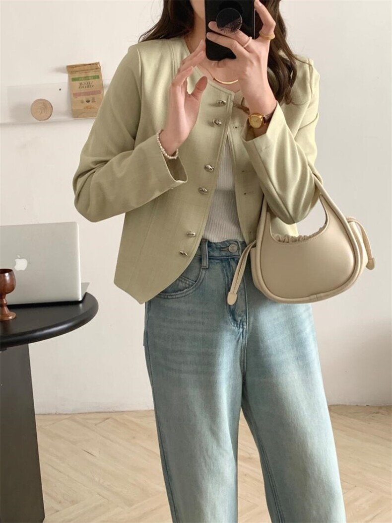 春款薄面料小香风外套，其它，佳其