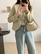 春款薄面料小香风外套，其它，佳其