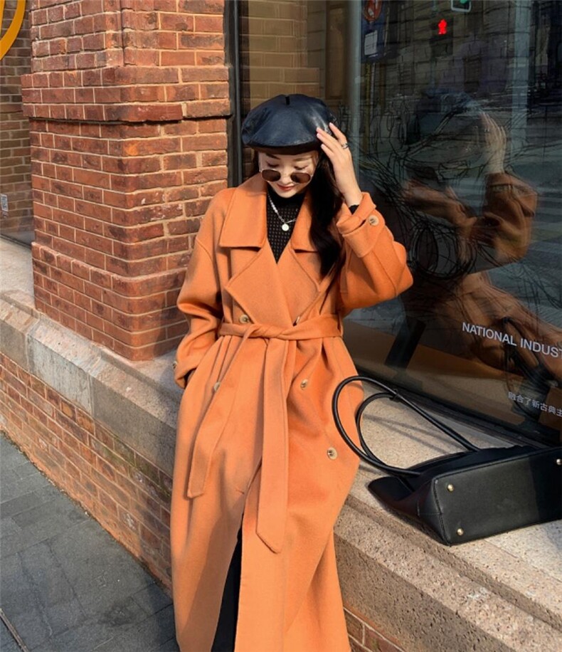 现货fx2福歆歆??NEW韩版翻领简约款双面羊绒，其它，FUXINXIN 福歆歆