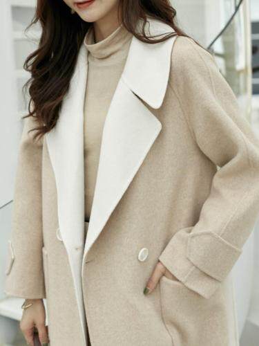 冬季新款双面羊绒大衣，女装，拉嘉图