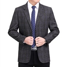 2023年春秋季中年男士西服纯色商务休闲外套爸爸装潮时尚男装，男装西服，电商B212（原钱塘6029）
