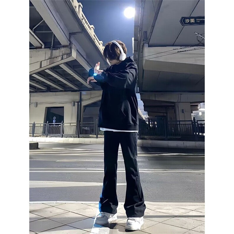D1106-P38美式纯黑显高显瘦高弹直筒修身百搭微锥牛仔裤,男装牛仔裤,星座603-2