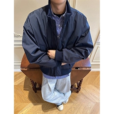 现货26春装美拉德立领飞行夹克纯色复古廓形高街棒球服外套，男装夹克，电商A486-1