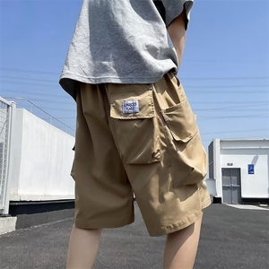 工装短裤男夏季高级感潮牌痞帅休闲裤子直筒阔腿宽松百搭五分中裤图片