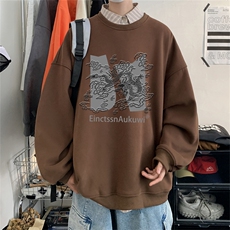 特P25控48秋冬新款男士圆领卫衣宽松休闲日常百搭上衣WQ2430，男装卫衣，电商B370