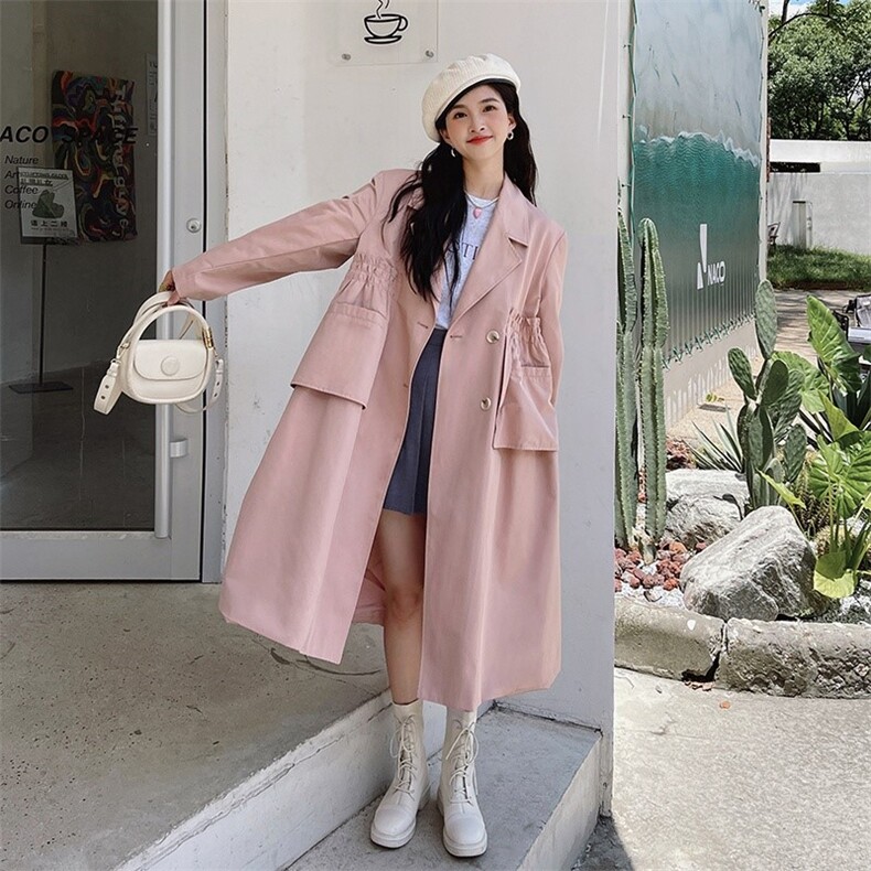 【现货】2022秋新款oversize甜美风衣251-609-P155-K218图片