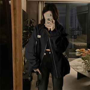A363-P98 外套男女美式高街复古棒球服秋季情侣潮牌运动飞行夹克图片