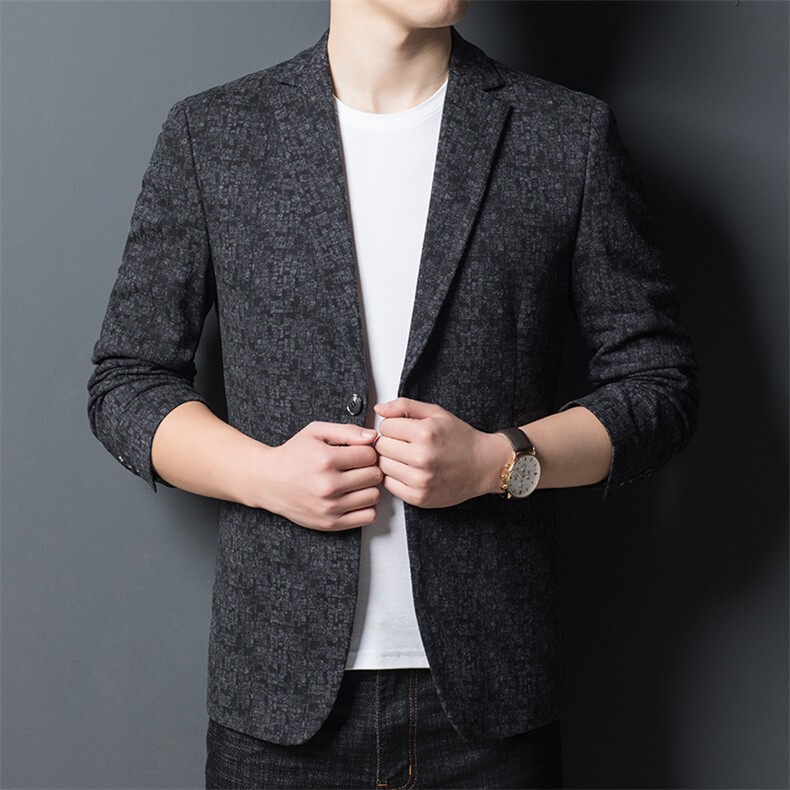 中年男士休闲西服男上衣单件2023春秋季新款爸爸商务西装外套，男装西服，电商B212（原钱塘6029）