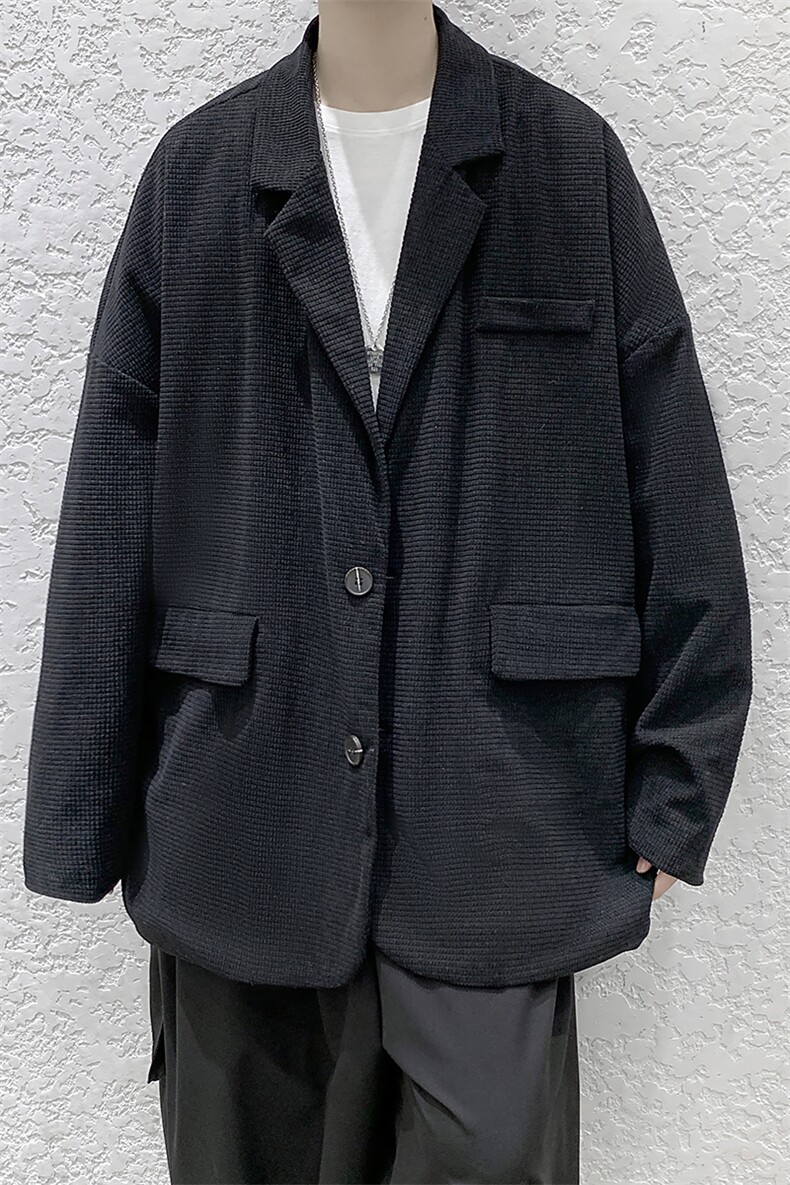 现货纯色小西装港风宽松男生西服KD401-P55,男装西服套装,电商D312-1
